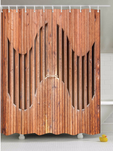 71'' x 71" Retro Rustic Farmhouse Door Shower Curtain