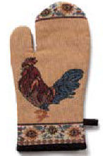 "Roosters" Western Oven Mitt
