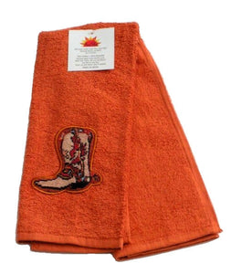 (RK15028) "Western Boot" Kitchen Terry Towel