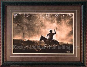 (RMP-BH016) "Lost Canyon Roundup" Western Framed & Matted Print
