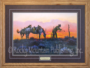 (RMP-CP037) "Mending Fences" Framed & Matted Print (22" x 30")