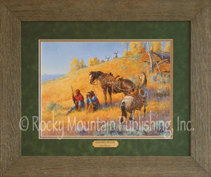 (RMP-CP044) "Glad I Hired This Guide" Western Framed & Matted Print (16" x 20")