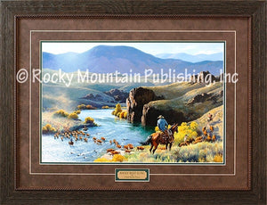 (RMP-CP064) "Rockin' Right Along" Western Framed & Matted Print