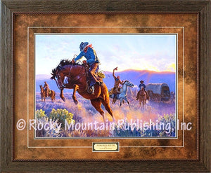 (RMP-CP068) "Powder River" Western Framed & Matted Print
