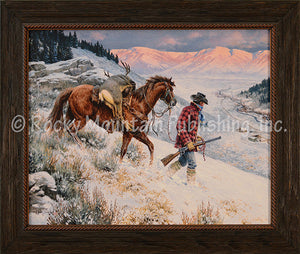 (RMP-CP2001) "No Place Like Home" Western Framed Canvas Print