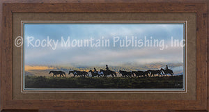 (RMP-DB063) "Winter Move" Western Framed & Matted Print