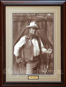 (RMP-JW001) "The Duke" Framed & Matted John Wayne Print (22" x 30")