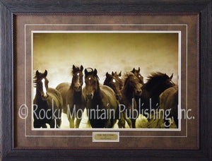 (RMP-N5194) "The Meeting" Western Framed & Matted Print (22" x 30")