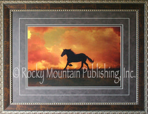 (RMP-N5991) "The Forgotten Horse Decor" Western Framed & Matted Print