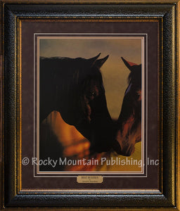 (RMP-ST033) "Best Buddies" Western Framed Horse Print (25-1/2" x 34")