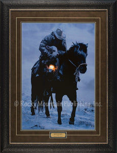 (RMP-ST037) "Winter Save" Western Framed & Matted Print (25-1/2" x 34")