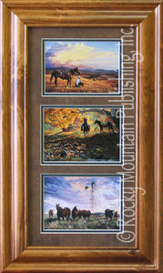 (RMP-TRPTC10) "End of the Day" Western Triple Print by Tim Cox