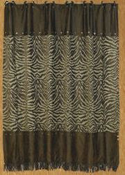 (RWBA9099SC) "Turquoise Zebra" Western Shower Curtain