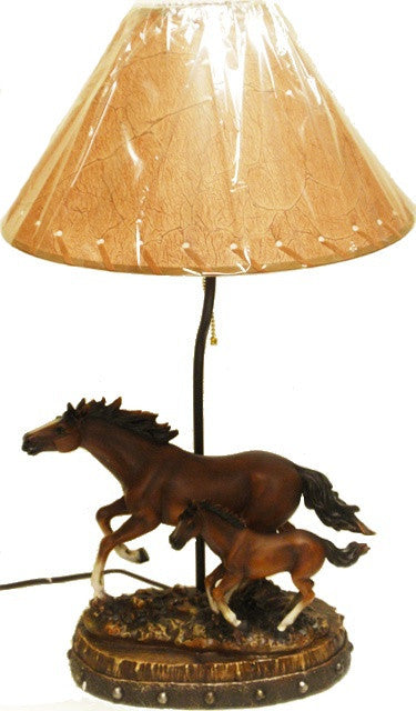 (RWRA1367) Mare & Foal Table Lamp