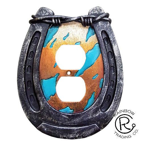 Western Horseshoe Outlet Plate Cover