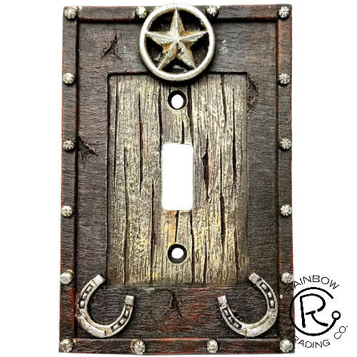 Western Star & Horseshoe Single Switch Plate Cover