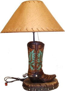 (RWRA9672) Western Cowboy Boot Lamp with Base