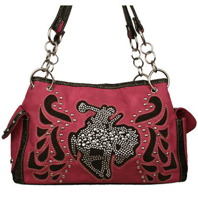 (S4B-FR893HPK) Western Hot Pink Rodeo Handbag