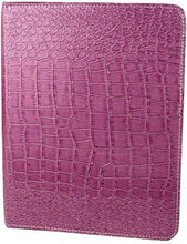 Load image into Gallery viewer, (S4B-IP605-16LV) Western Faux Croc iPad Folio Case - Lavender