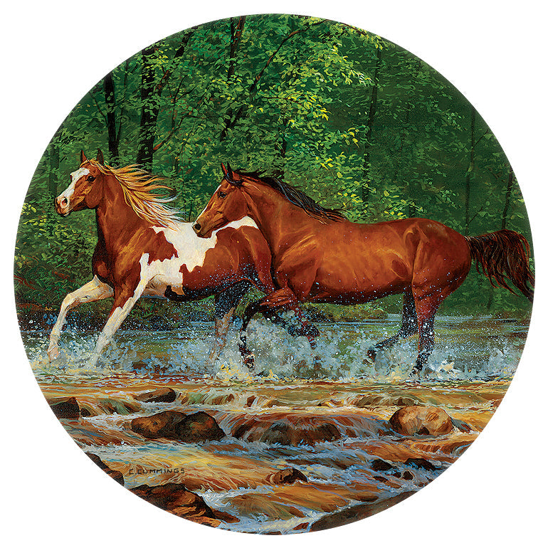 Spring Creek Run-Horses Coasters-Set/4