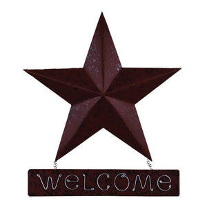 Western Barn Star Metal Welcome Sign