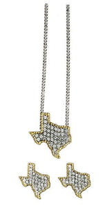 (TBJS1031) "Texas" Western Necklace and Matching Earrings