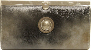(TD1121194W8) "Wrangler" Western Ladies' Wallet with Black Faux Eel Print