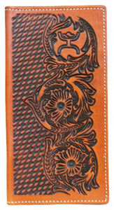 (TD1642137W6BR) "Hooey Signature" Brown Leather Rodeo Wallet
