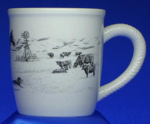 (TG63-3) "Cattle Country" Western Ceramic Mug