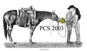 "The Courting Cowboy" Digital Print 13" x 19"