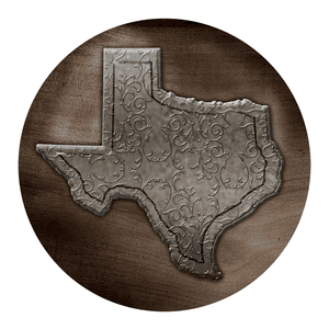 (THS-TS7089) "State of Texas" 4-Piece Sandstone Coaster Set