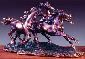 (TN13102) "Three Horses Small" Sculpture
