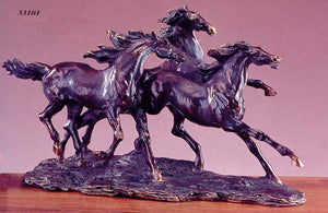 (TN33101) "Three Horses Large" Sculpture