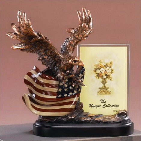 (TN51149) Patriotic Flying Eagle Sculpture/Picture Frame