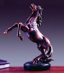 (TN53003) "Rearing Horse" Sculpture - 21" Tall