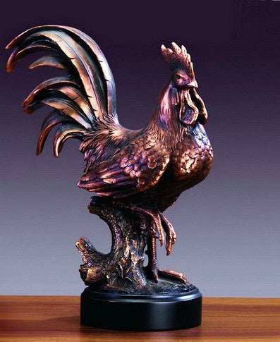 (TN53153) Western Large Rooster Sculpture