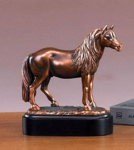(TN53180) Western Falabella Miniature Horse Sculpture 8-1/2" Tall