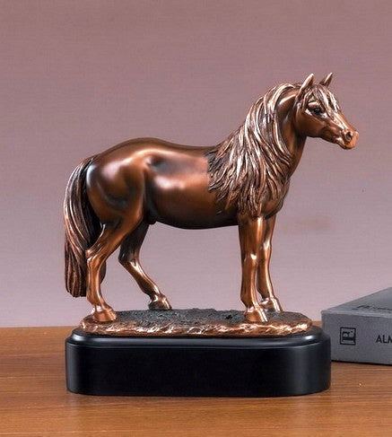 (TN53180) Western Falabella Miniature Horse Sculpture 8-1/2