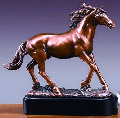 (TN53188) Western Stallion Sculpture - 12-1/2