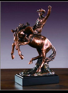 (TN54025) "Cowboy & Horse" Sculpture