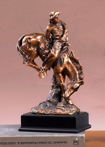 (TN54081) Western Bronc Bustin' Cowboy Sculpture