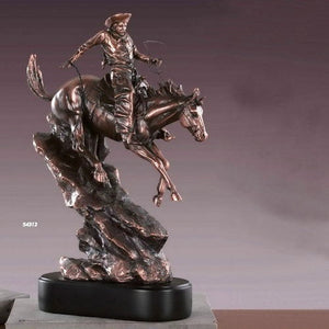 (TN54312) Western Cowboy & Horse Sculpture