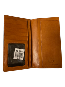 Western Tan Floral Tooled Rodeo Wallet