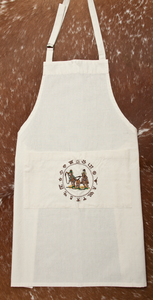 (WCAPN-TR) "Team Roper" Western 100% Cotton Embroidered Apron