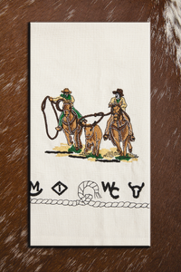 (WCKIT-TR) "Team Roper" 100% Cotton Embroidered Kitchen Towels - 4-Piece Set