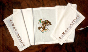 (WCTR-BR) "Bronco Buster" 100% Cotton Embroidered Table Runner
