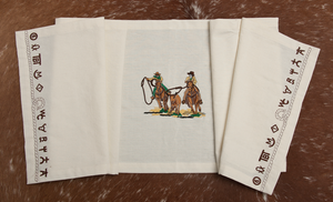 (WCTR-TR) "Team Roper" 100% Cotton Embroidered Table Runner