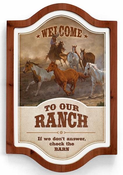 Welcome to Our Ranch – Vintage Tin Sign