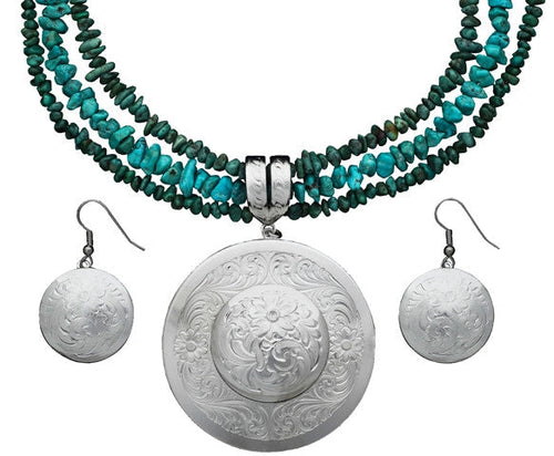 WESTERN SILVER NECKLACES, SETS & PENDANTS