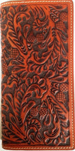 Load image into Gallery viewer, (WFAC1213) Western Tooled Leather Rodeo Wallet